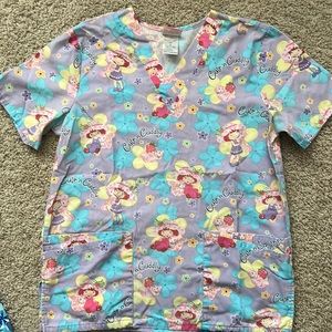 Strawberry shortcake scrub top